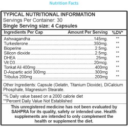 V.Pharma - TRT344 | Ultimate Test Booster | 120 Capsules
